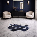 Blue Under Oath - Round Area Rug