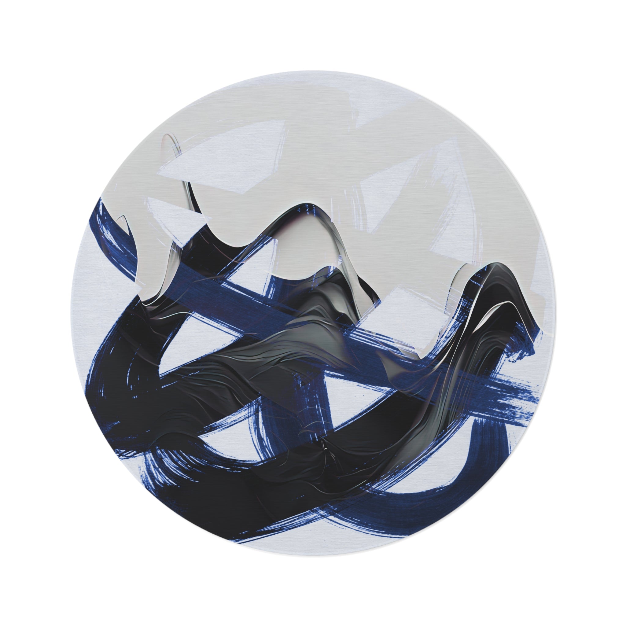 Blue Under Oath - Round Area Rug