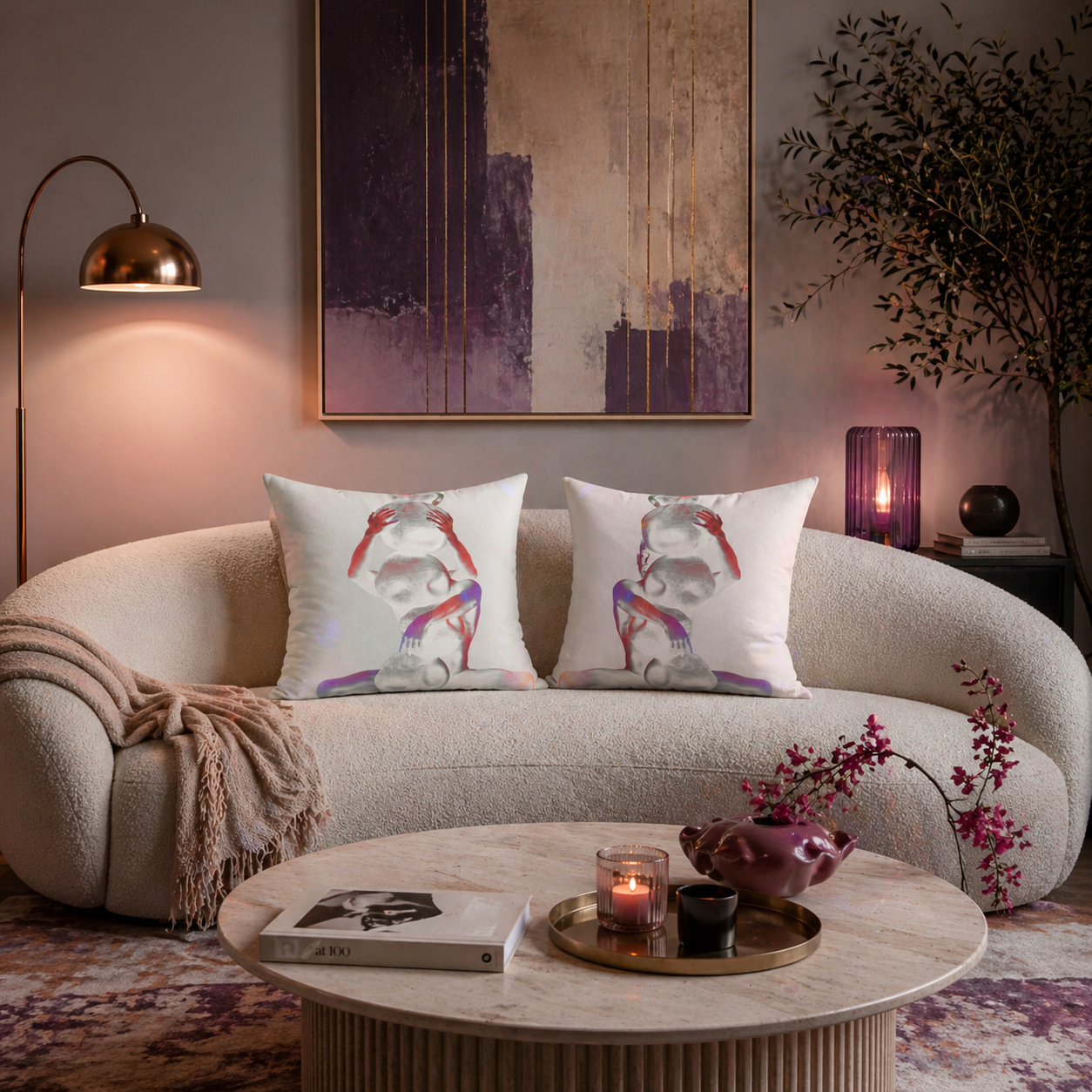 Burden, Balanced - Faux Suede Throw Pillow