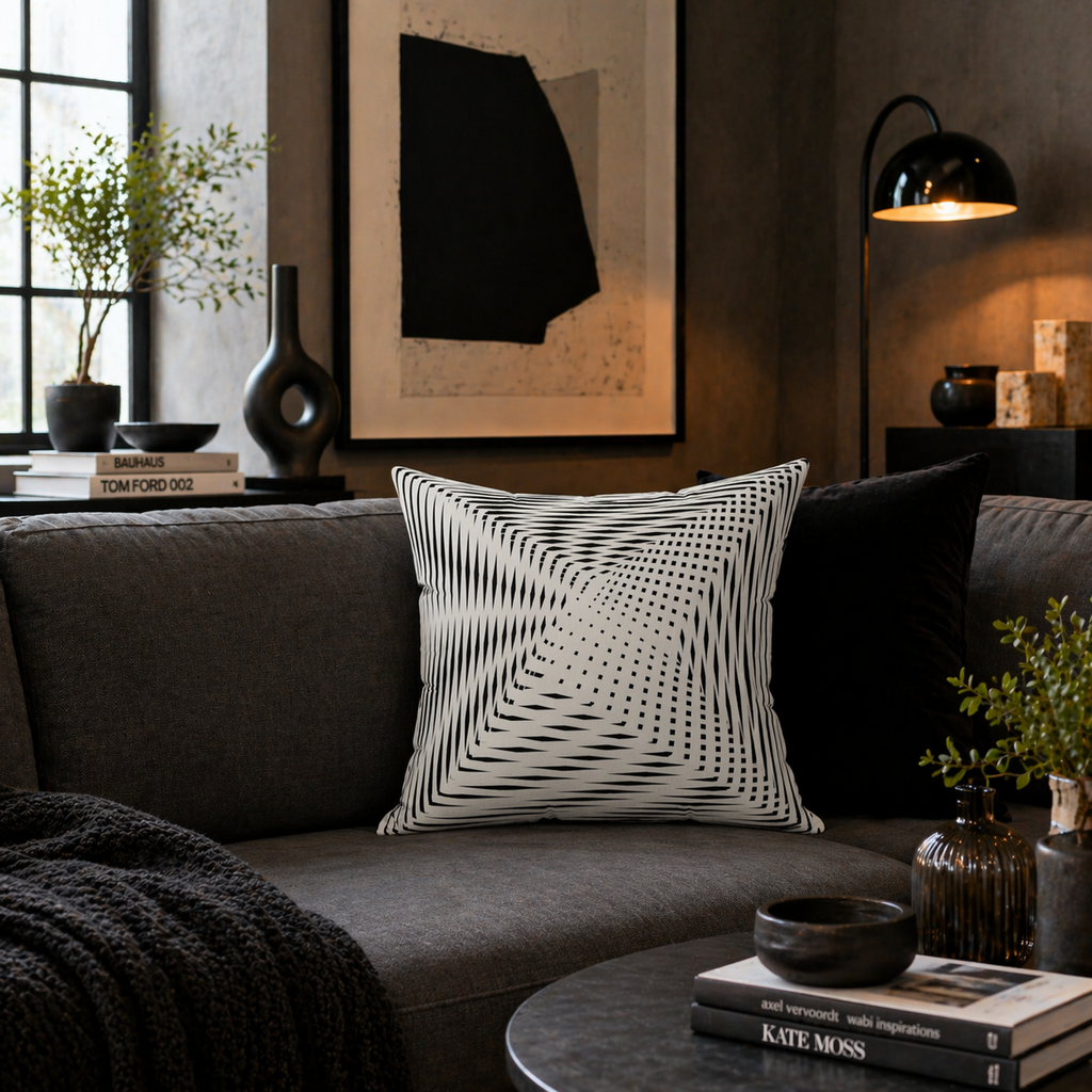 Calm as Chaos - Faux Suede Throw Pillow