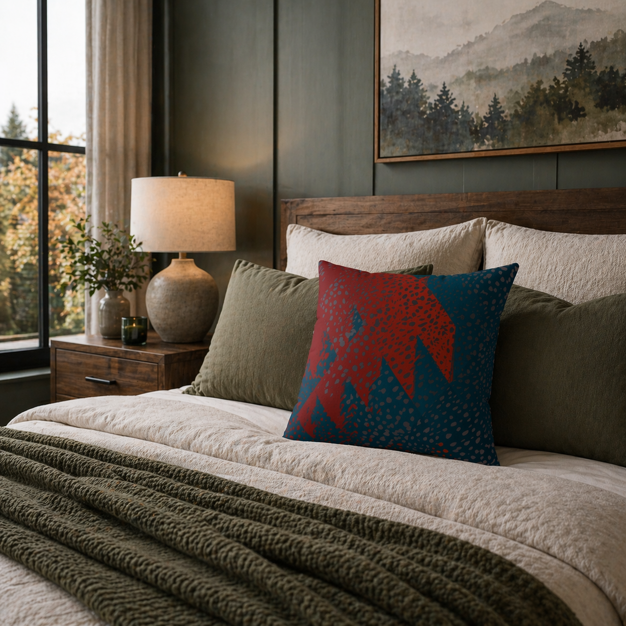 Chased Glory - Faux Suede Throw Pillow