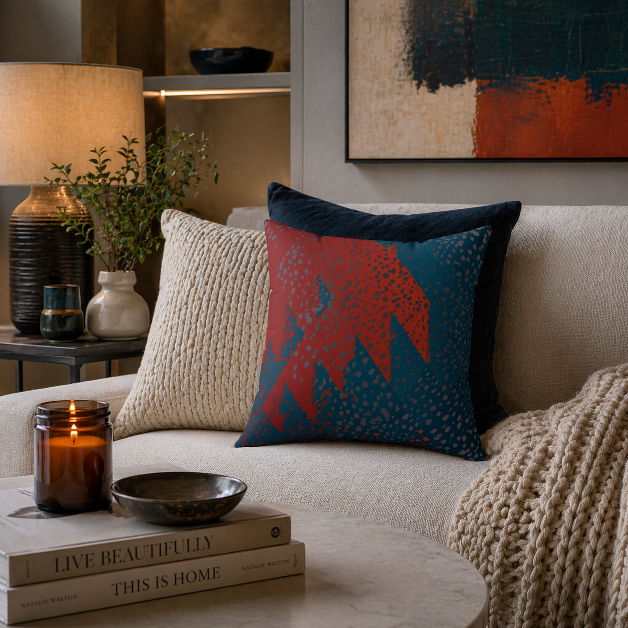 Chased Glory - Faux Suede Throw Pillow