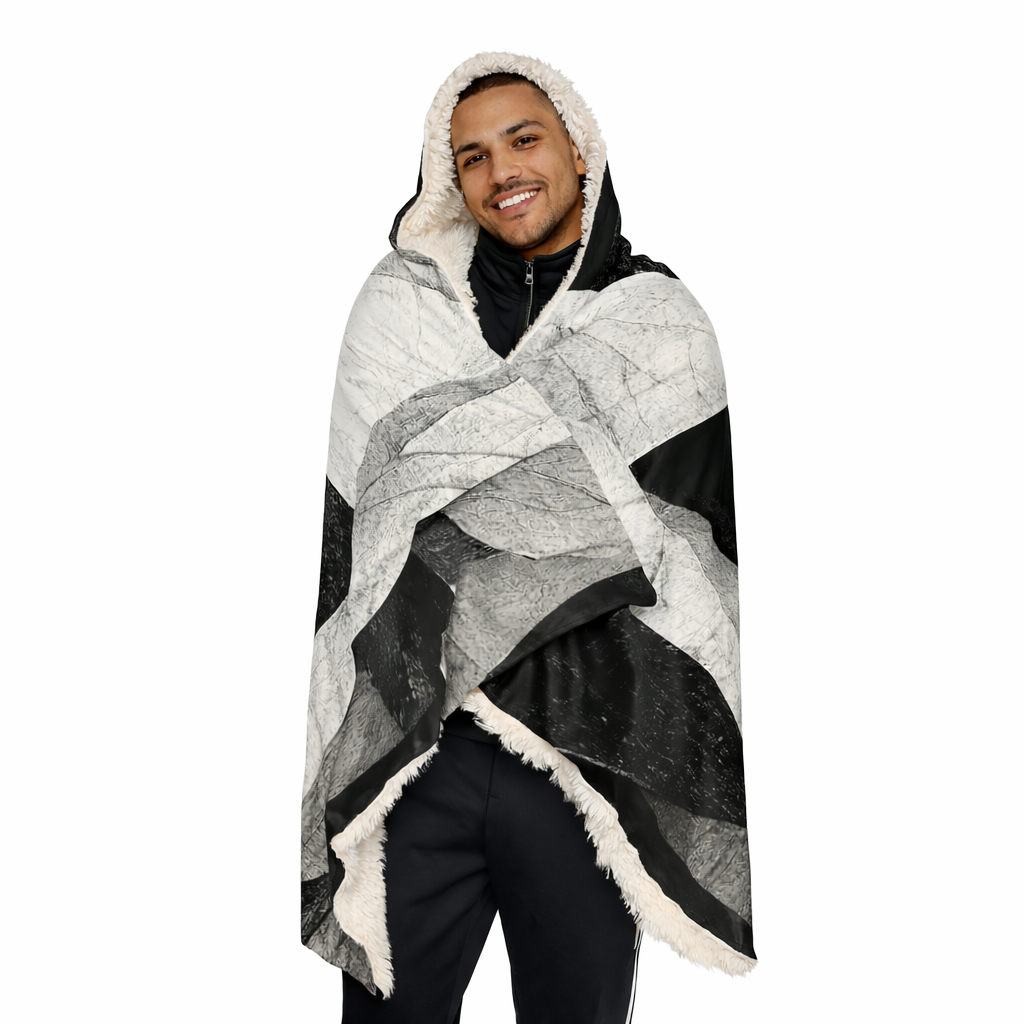 The Gentle Grid - Hooded Blanket