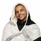 The Gentle Grid - Hooded Blanket