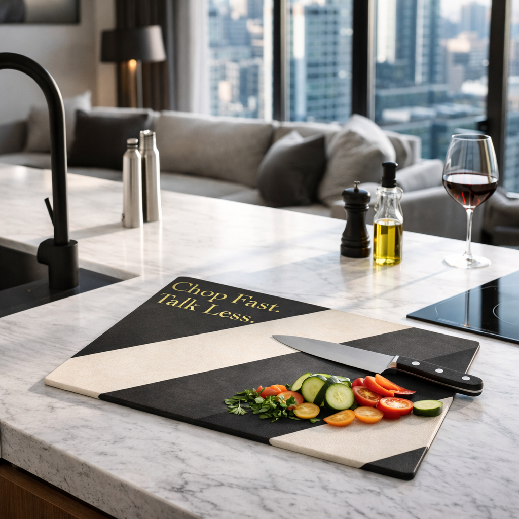 Chop Fast. Talk Less - Glass Cutting Board