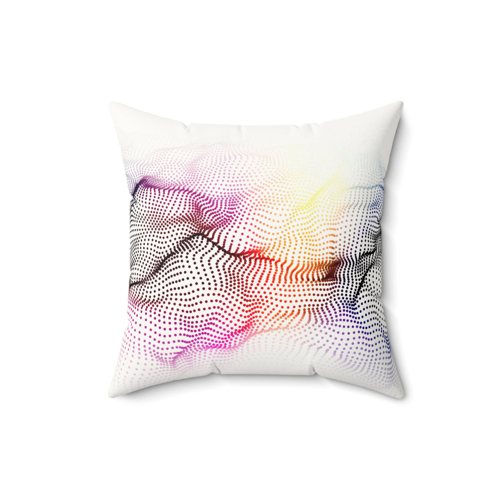 Chromatic Terrain - Faux Suede Throw Pillow