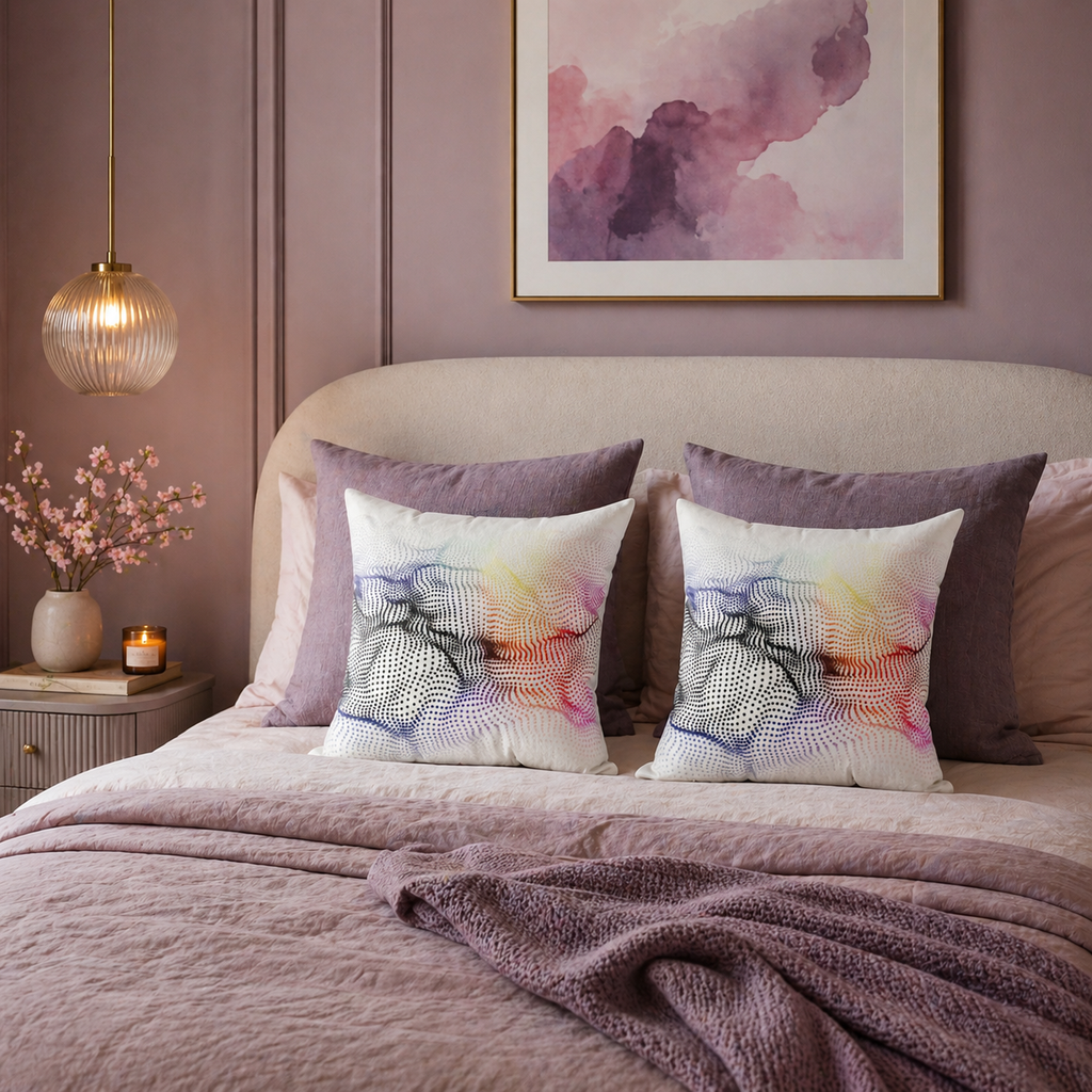 Chromatic Terrain - Throw Pillow
