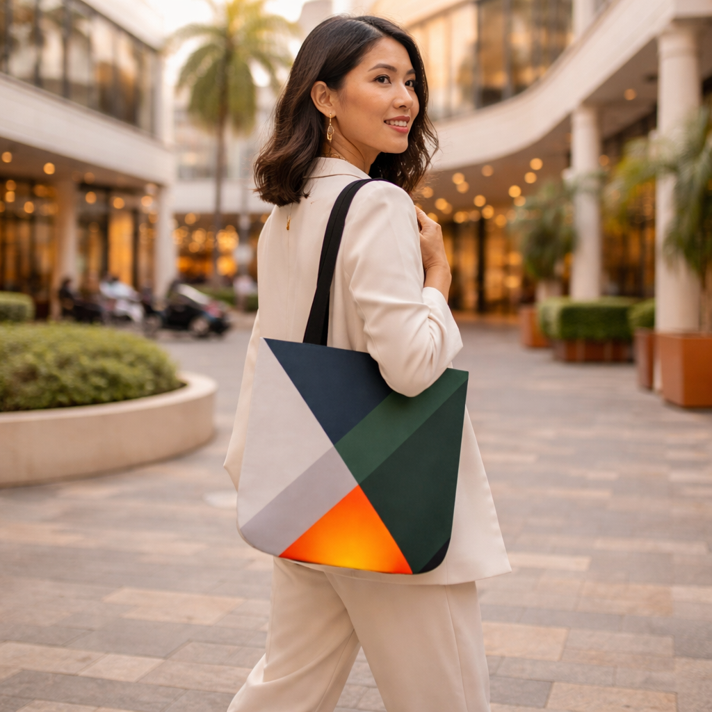 Color in Motion - Shoulder Tote  Bag