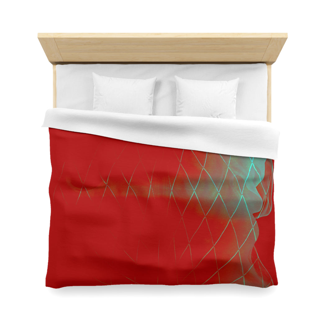 Crimson Signal - Duvet Cover