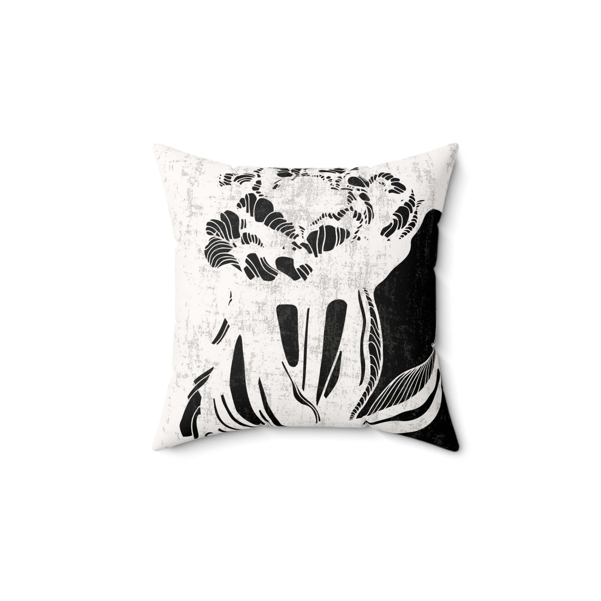 Cut From Contrast - Faux Suede Throw Pillow