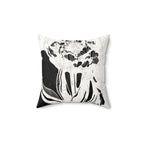 Cut From Contrast - Faux Suede Throw Pillow