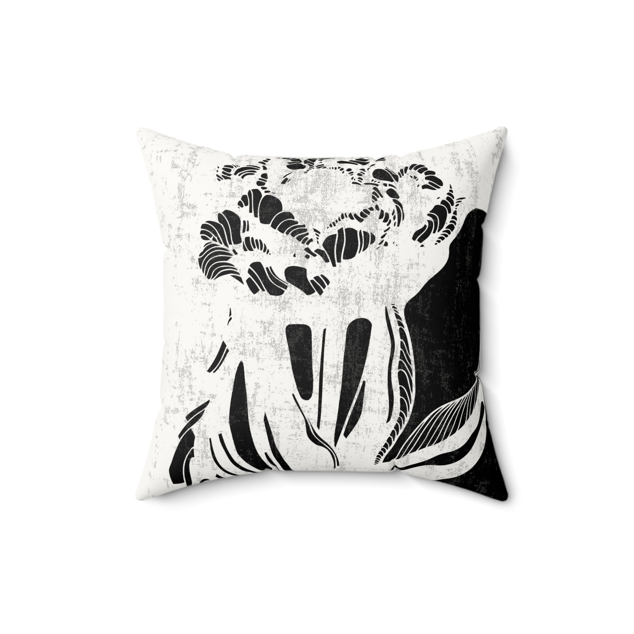 Cut From Contrast - Faux Suede Throw Pillow