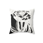 Cut From Contrast - Faux Suede Throw Pillow