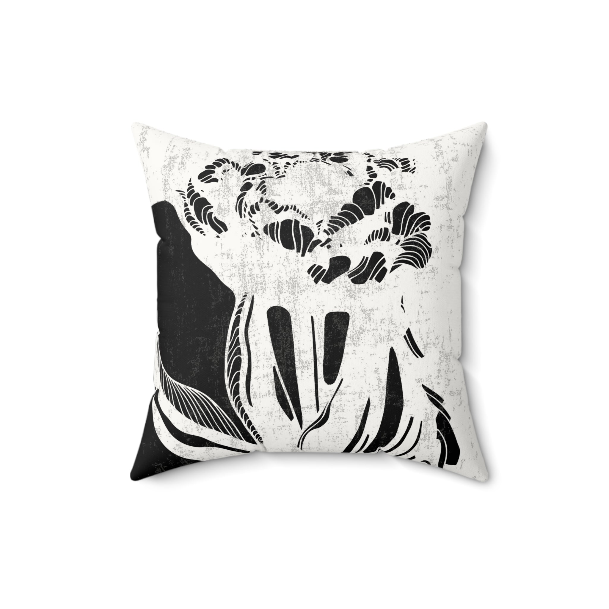 Cut From Contrast - Faux Suede Throw Pillow