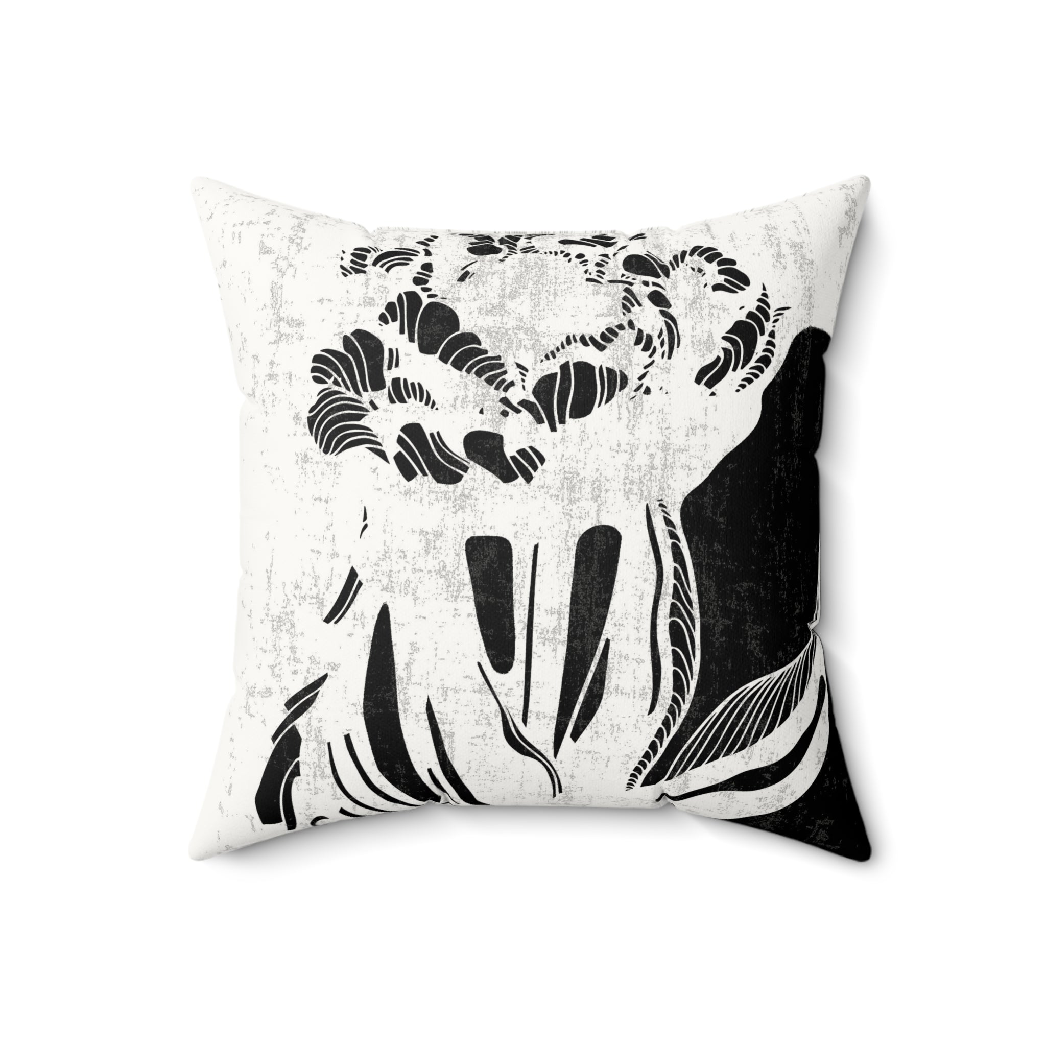Cut From Contrast - Faux Suede Throw Pillow