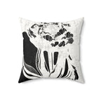 Cut From Contrast - Faux Suede Throw Pillow