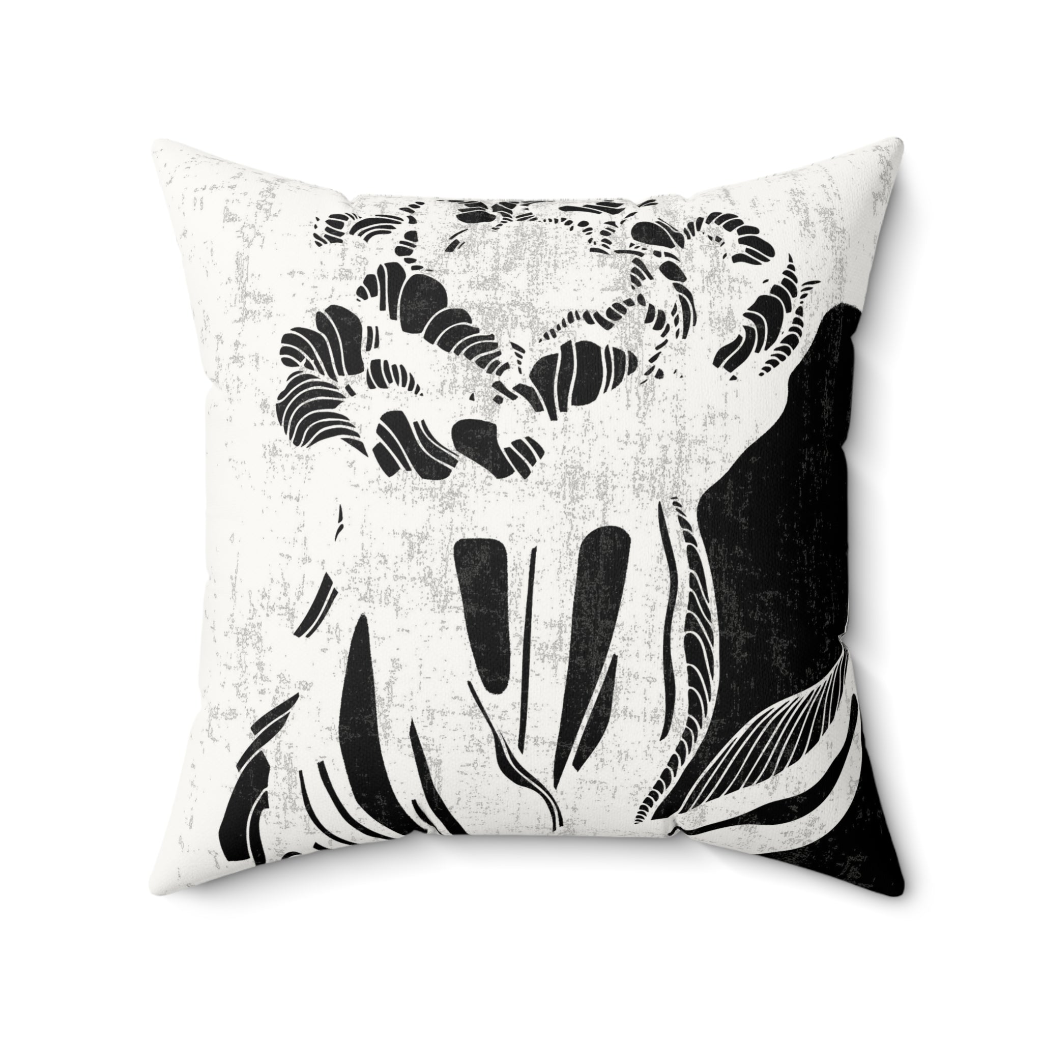 Cut From Contrast - Faux Suede Throw Pillow