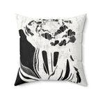 Cut From Contrast - Faux Suede Throw Pillow