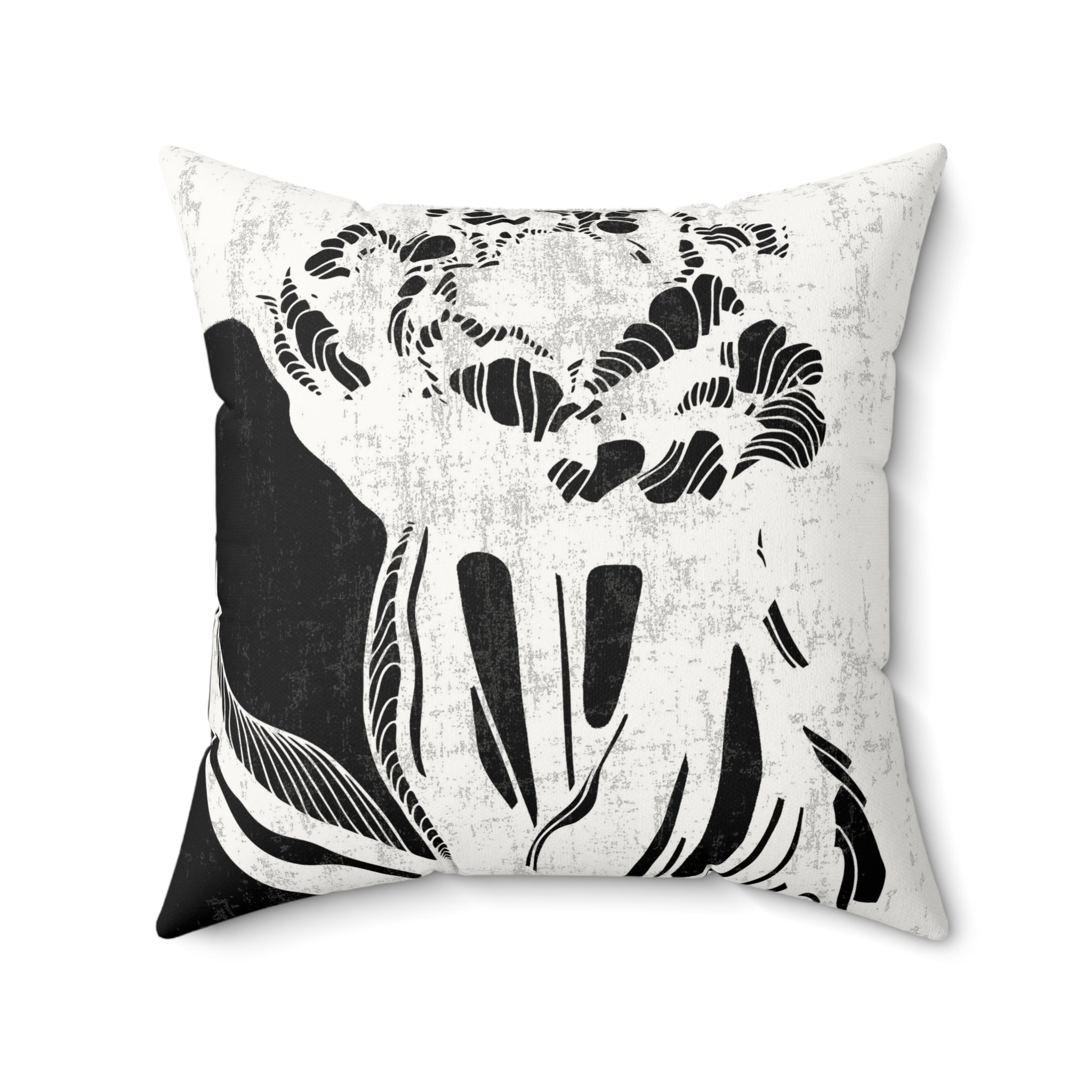 Cut From Contrast - Faux Suede Throw Pillow