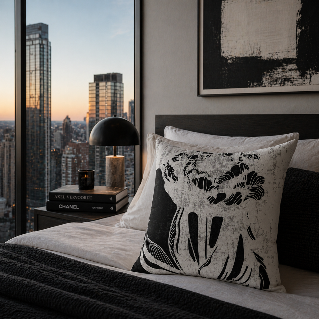 Cut From Contrast - Throw Pillow