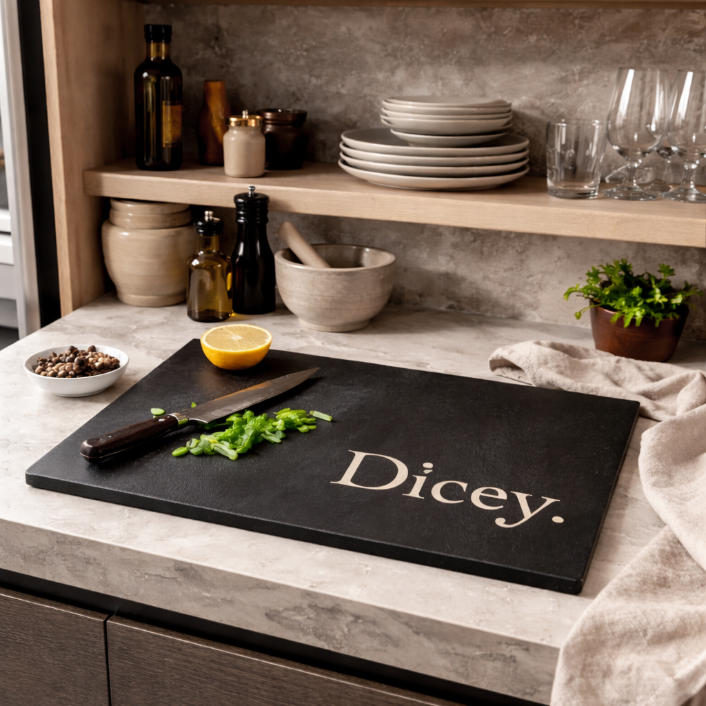 Dicey. - Glass Cutting Board