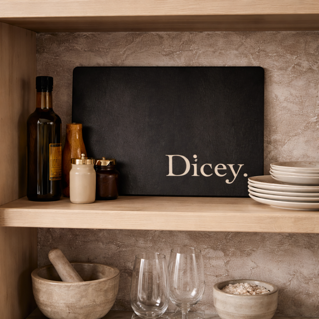 Dicey. - Glass Cutting Board