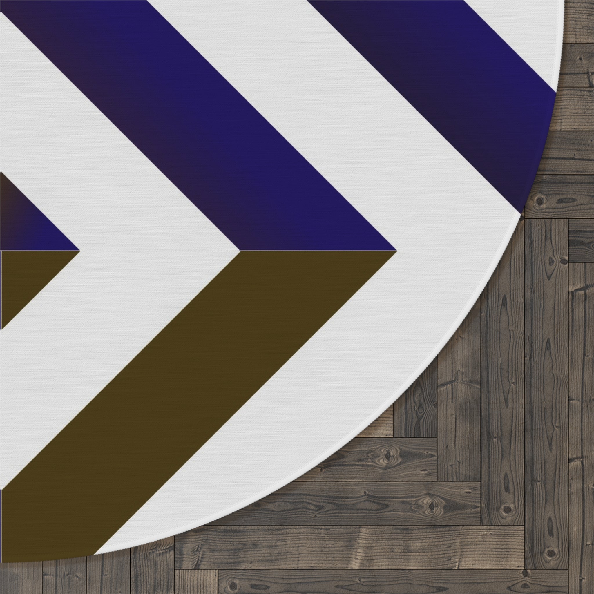 Directional Calm - Round Area Rug