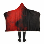 Echo in Red - Hooded Sherpa Blanket