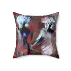 Echoes of Her - Faux Suede Throw Pillow