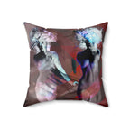 Echoes of Her - Faux Suede Throw Pillow