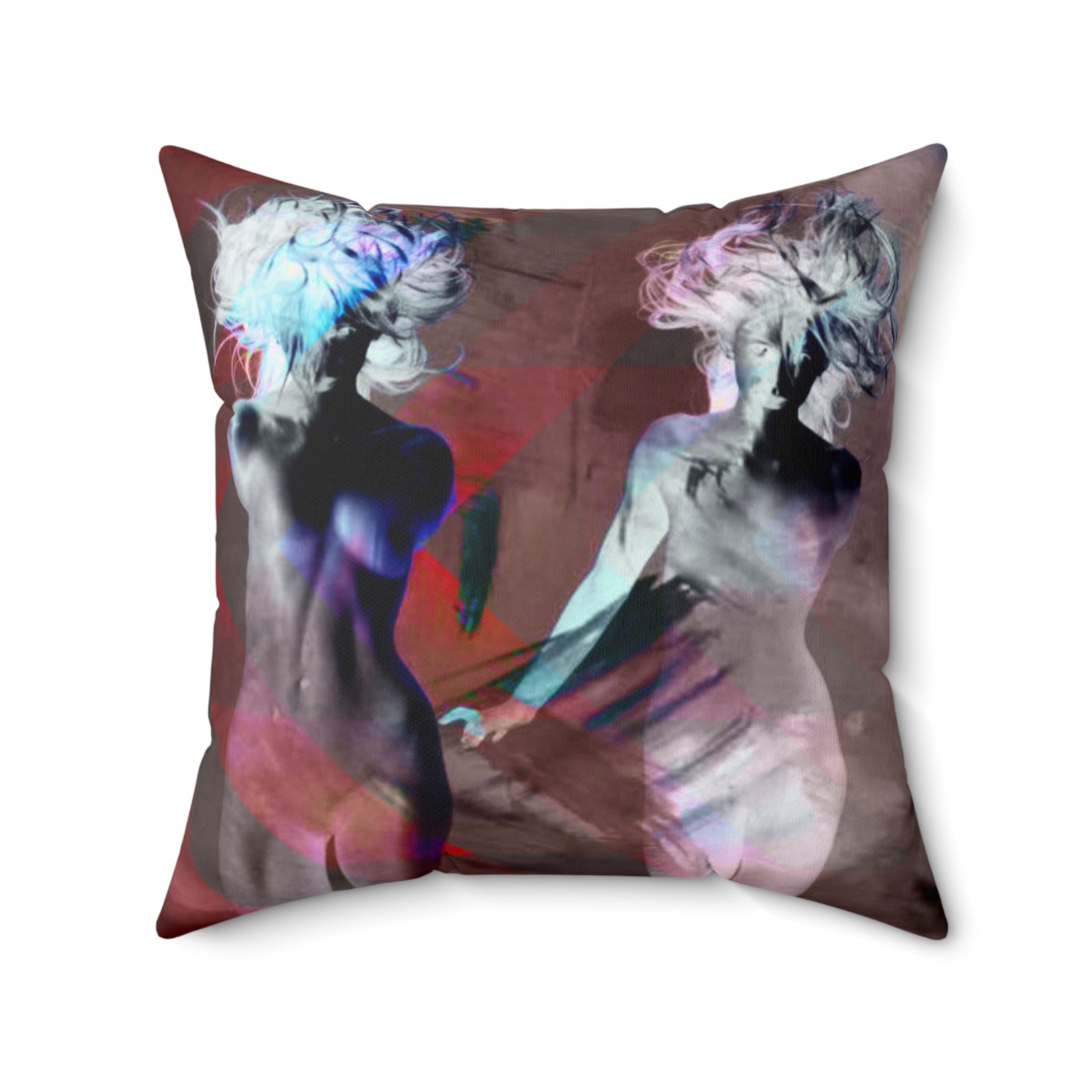 Echoes of Her - Faux Suede Throw Pillow