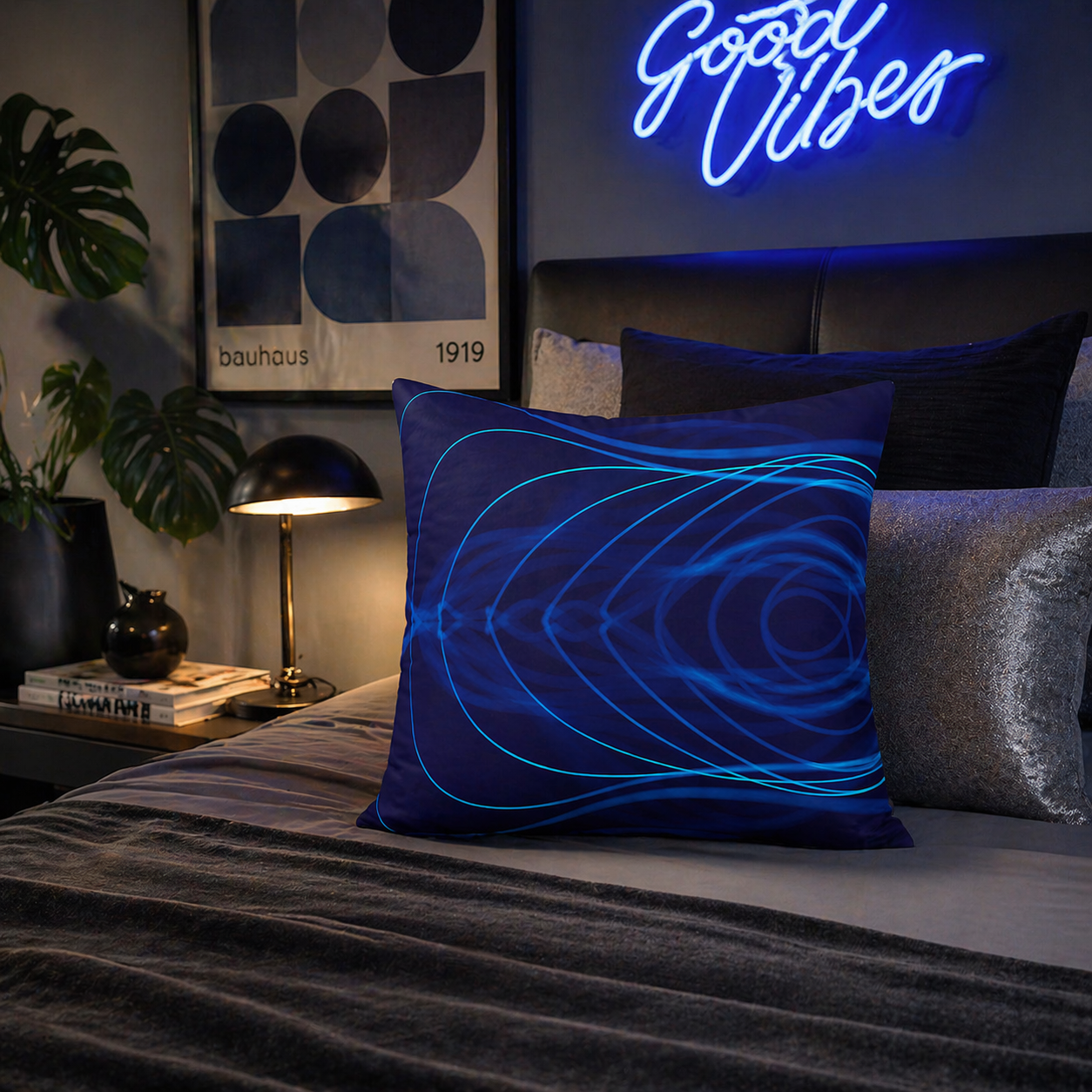 Electric Field Trip - Faux Suede Throw Pillow