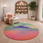 Electric Sundown - Round Area Rug