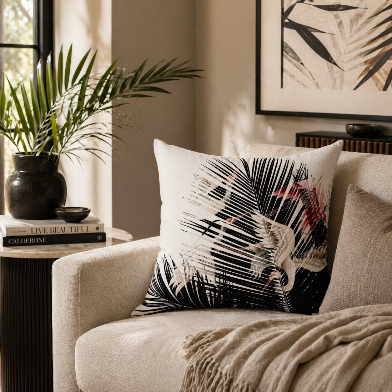 Flight Risk - Faux Suede Throw Pillow
