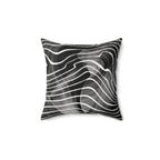 Flux Lines - Faux Suede Throw Pillow