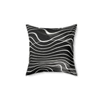 Flux Lines - Faux Suede Throw Pillow