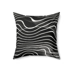 Flux Lines - Faux Suede Throw Pillow