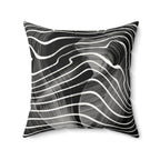 Flux Lines - Faux Suede Throw Pillow