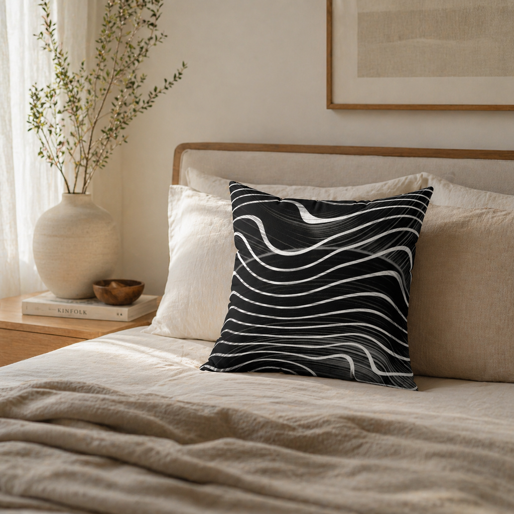 Flux Lines - Throw Pillow