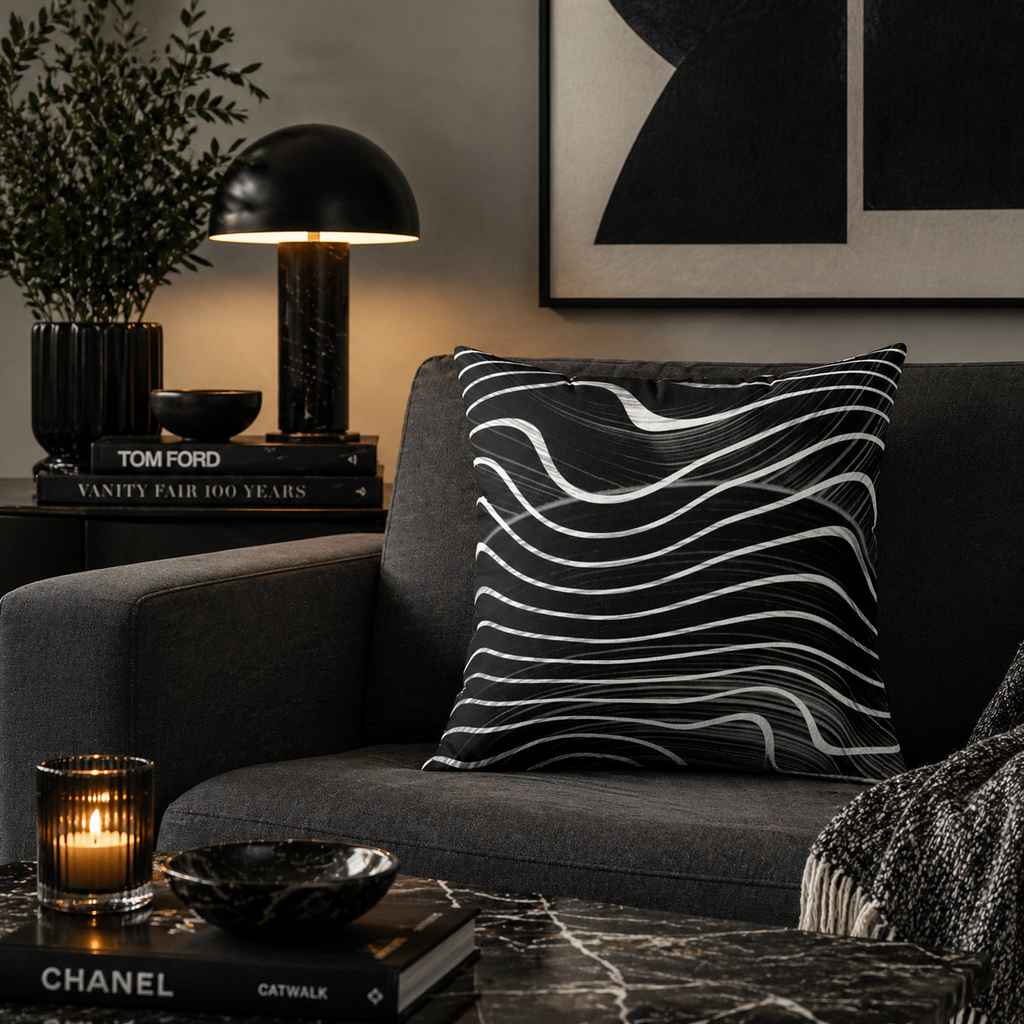 Flux Lines - Throw Pillow