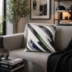 Fractured Bloom - Faux Suede Throw Pillow