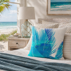 Fronds with Benefits - Faux Suede Throw Pillow