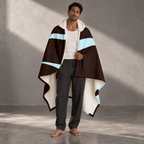 Garnet Blueprint - Hooded Fleece Sherpa Blanket