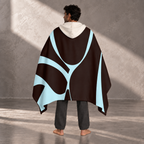 Garnet Blueprint - Hooded Fleece Sherpa Blanket