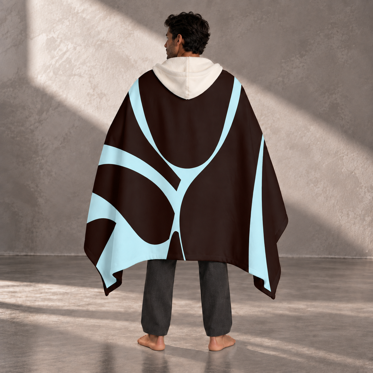 Garnet Blueprint - Hooded Fleece Sherpa Blanket