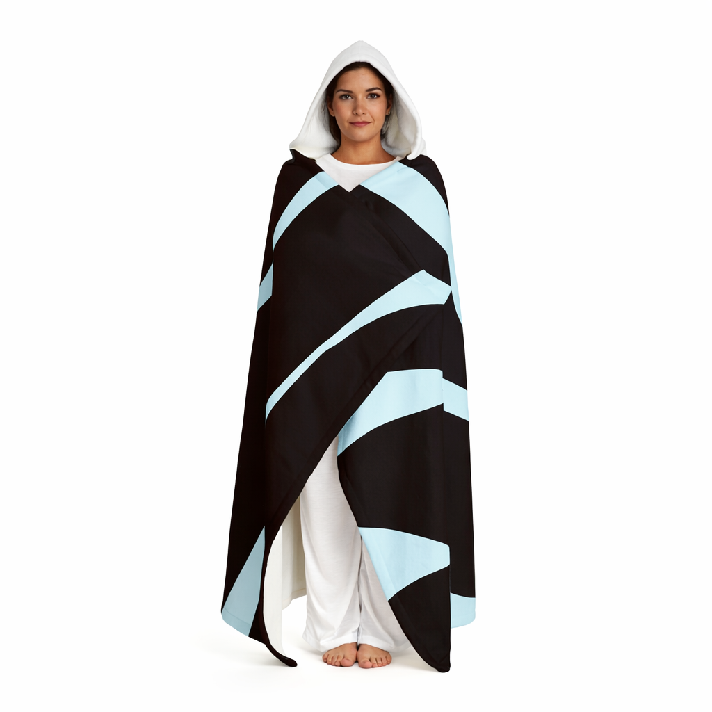 Garnet Blueprint - Hooded Fleece Sherpa Blanket