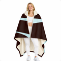 Garnet Blueprint - Hooded Fleece Sherpa Blanket