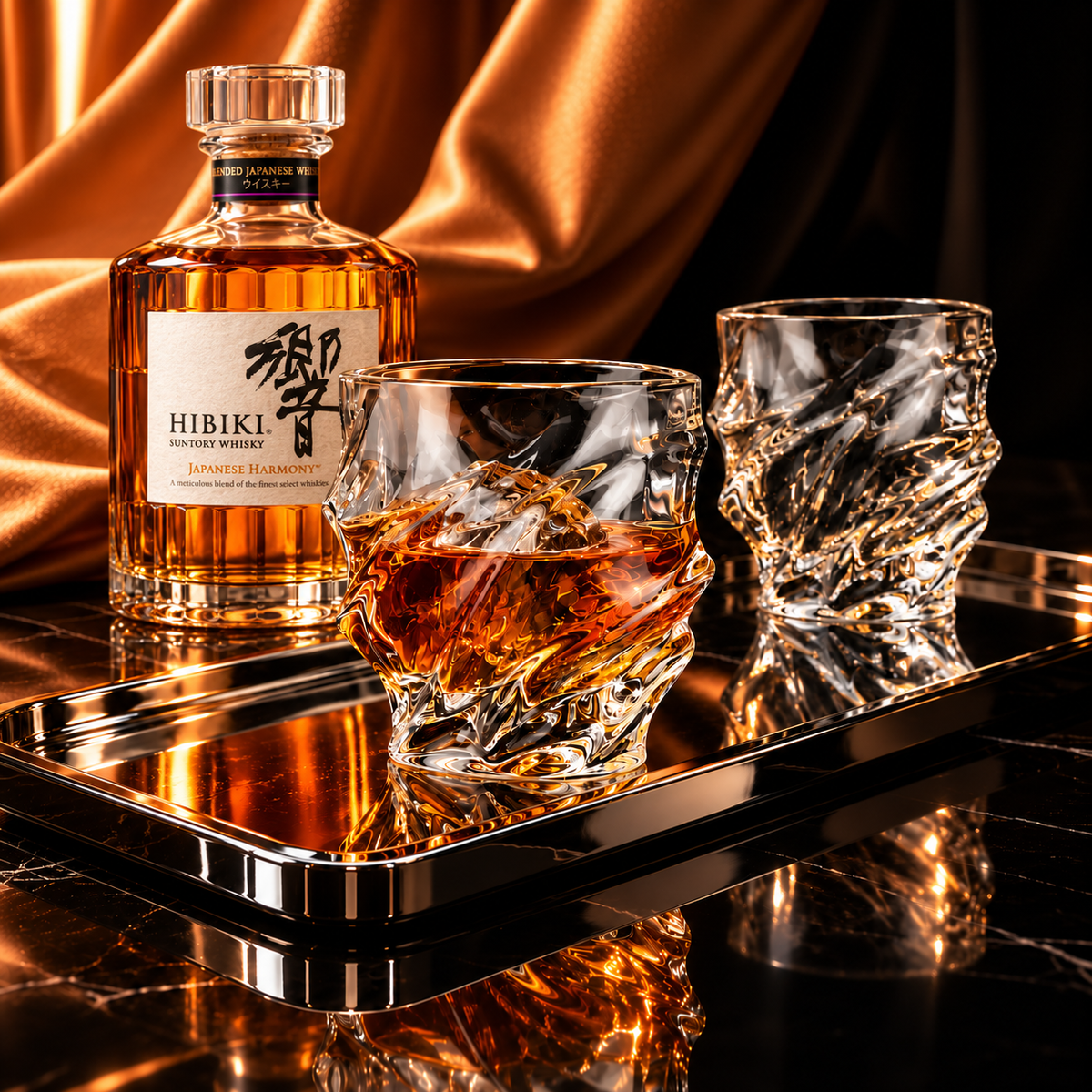 Nami — Sculptural Crystal Whisky Glass(es)