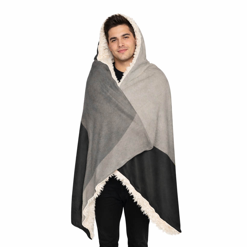 Industrial Whisper - Hooded Sherpa Blanket