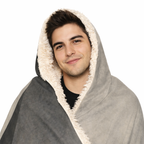 Industrial Whisper - Hooded Sherpa Blanket